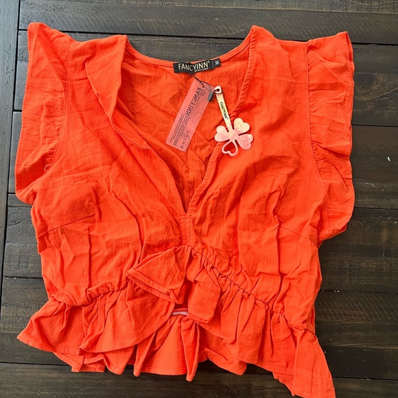 Orange Vacation Outfit! Never worn! So cute!! - Picture 4 of 5